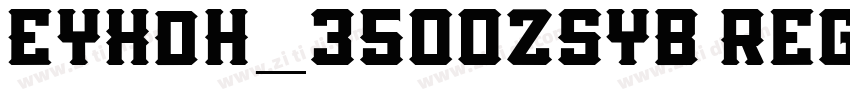EYXDH_3500ZSYB Regul字体转换